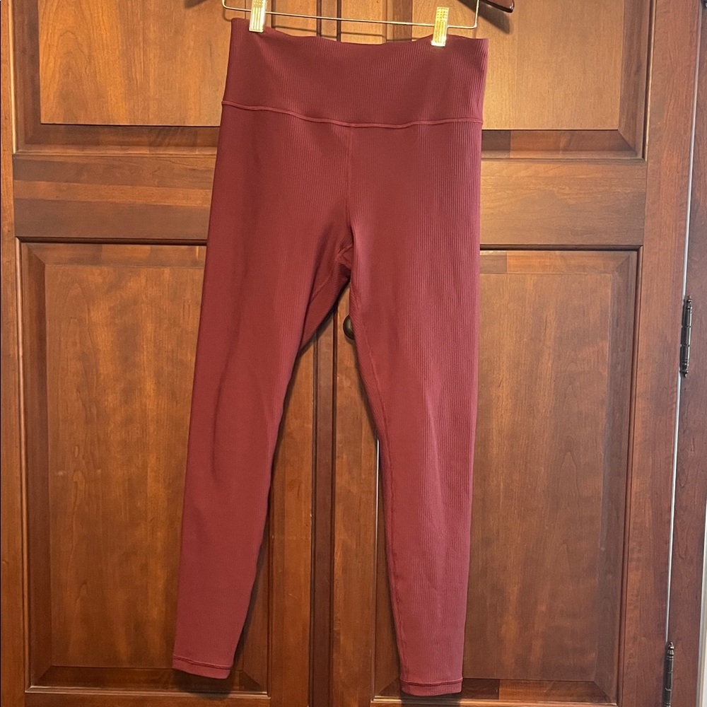 Athleta Elation High Rise Rib Leggings